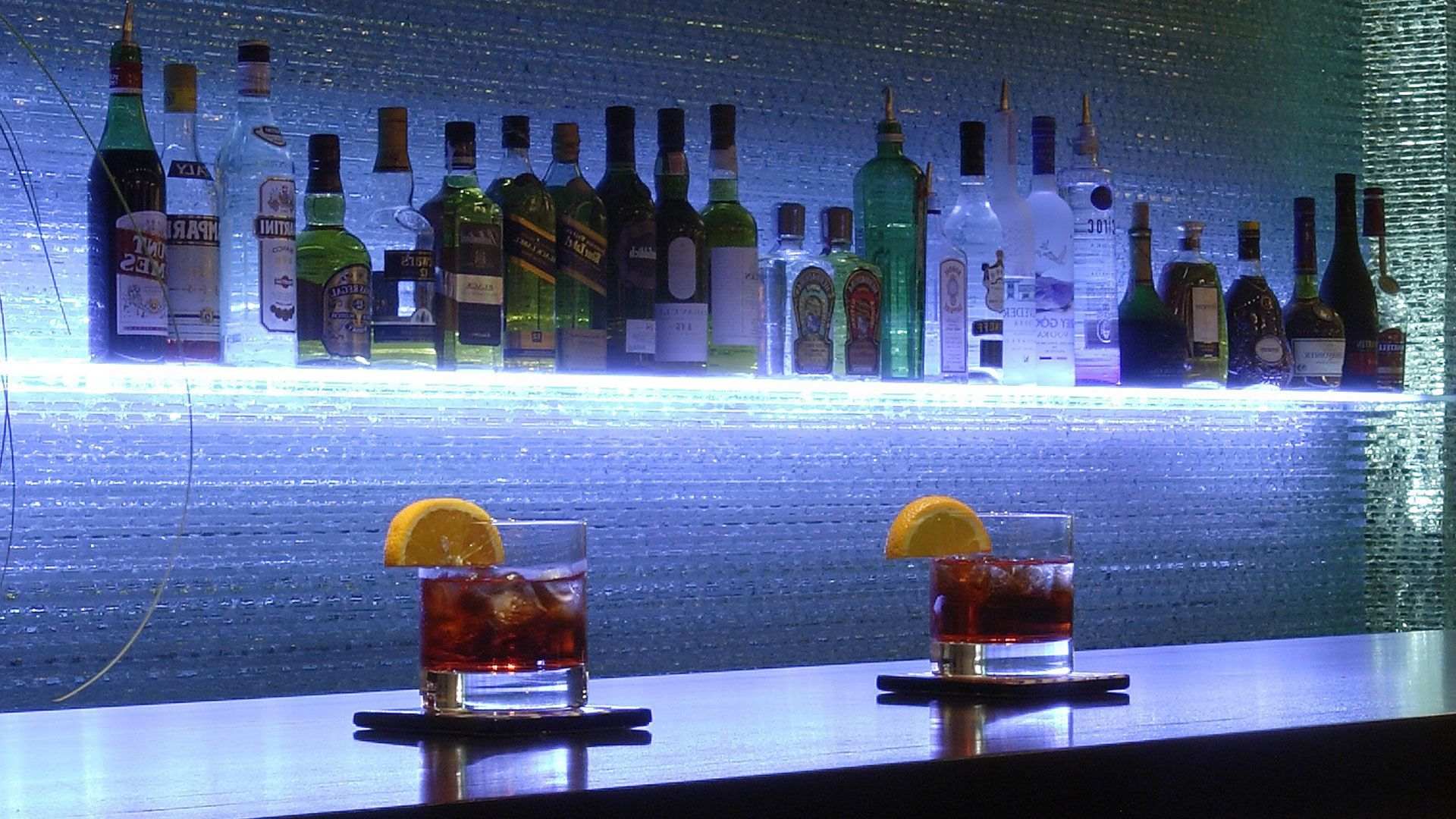 Drinks served at the hotel bar