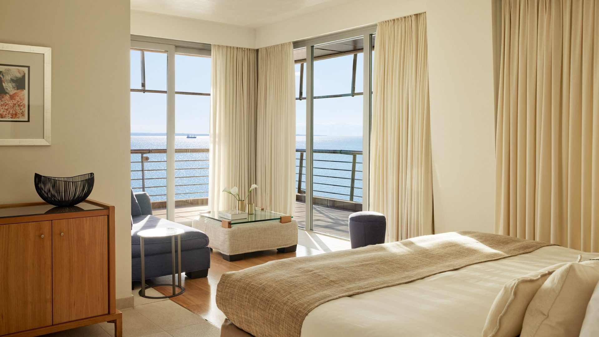 Sea view hotel room